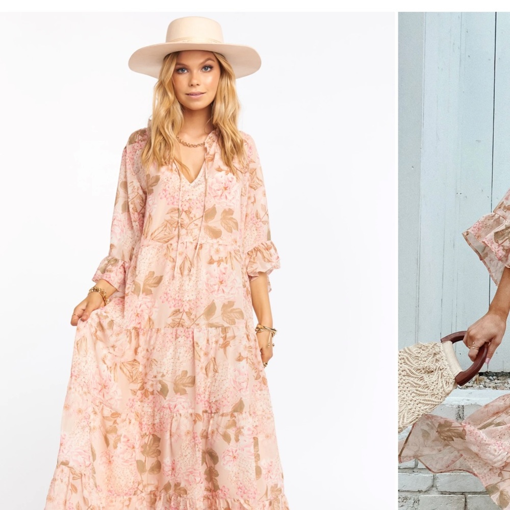 Show Me Your Mumu Viola Maxi Dress in Hydrangea Bloom